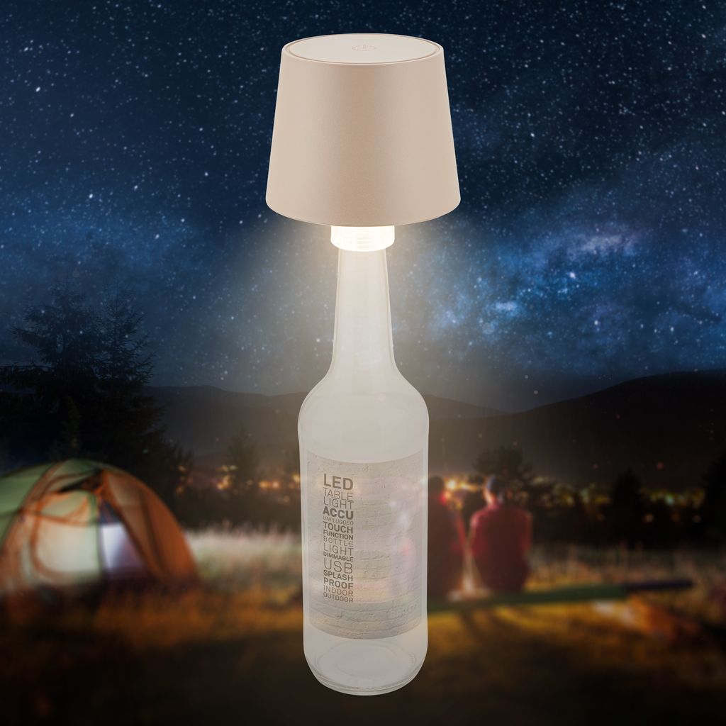 LED Flaschenlampe Flaschenlicht Tischlampe Dimmbar Touch Fernbedienung Kabellos 1