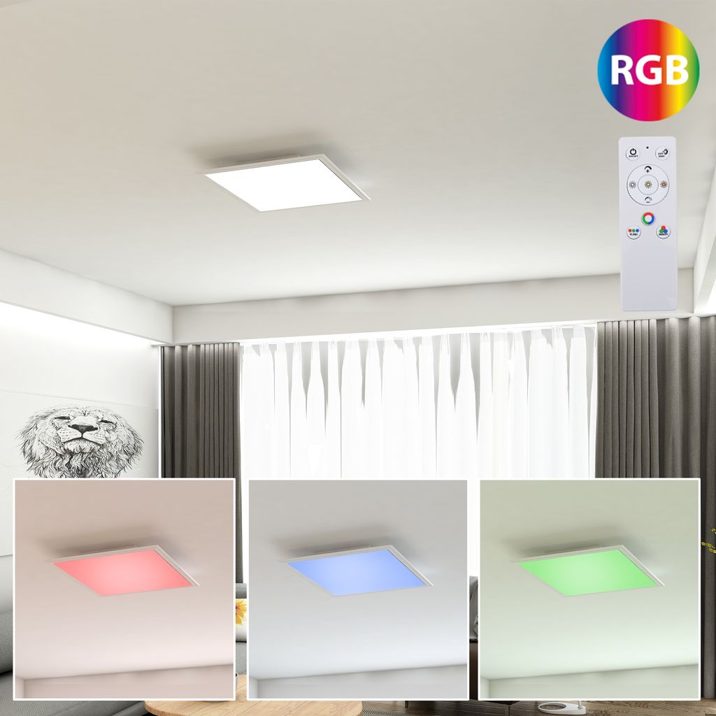 RGB Farbwechsel LED Panel, 29,5 cm, 1800 LUMEN, Weiß