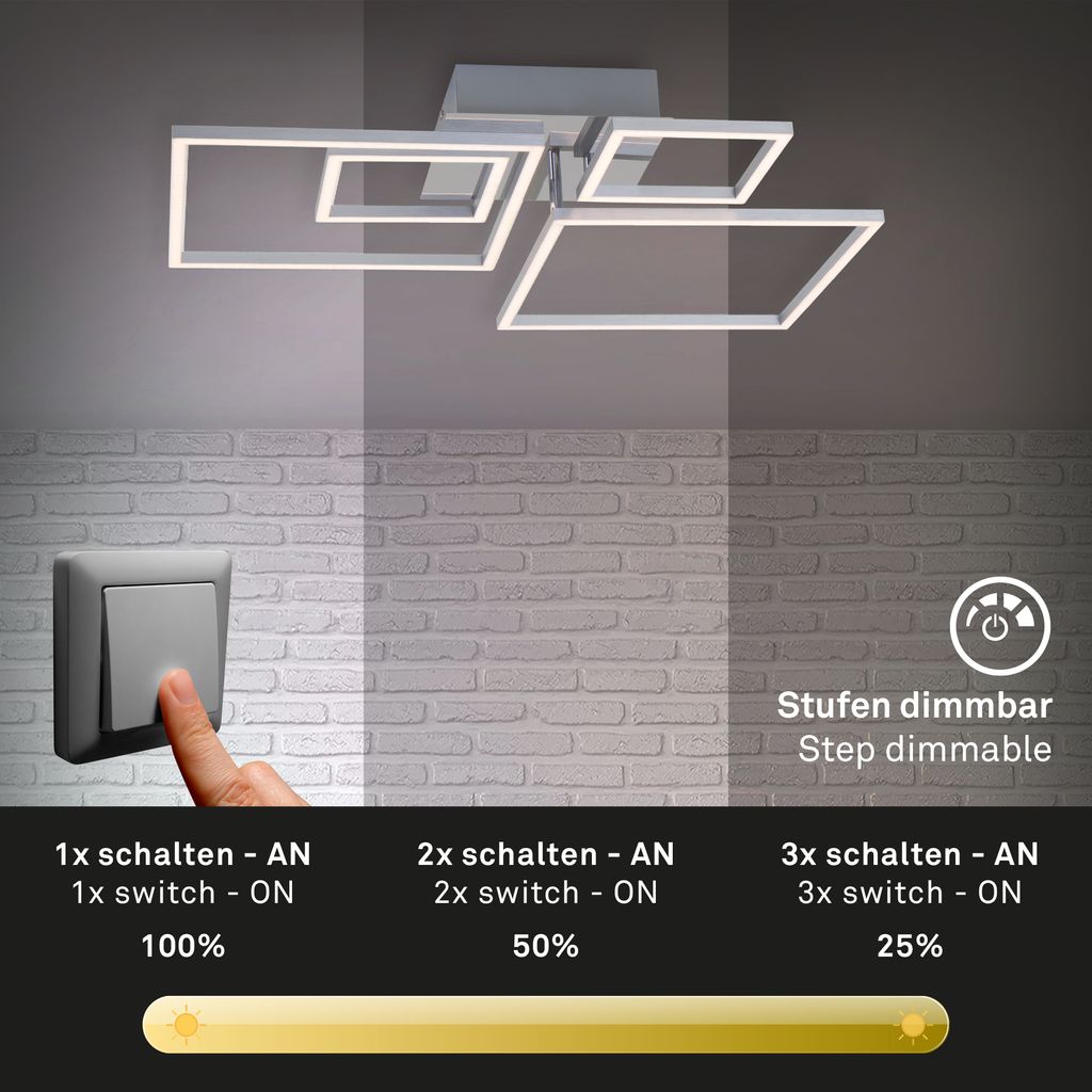 LED Frame 65,6 cm 2x14,5W 1500lm chrom