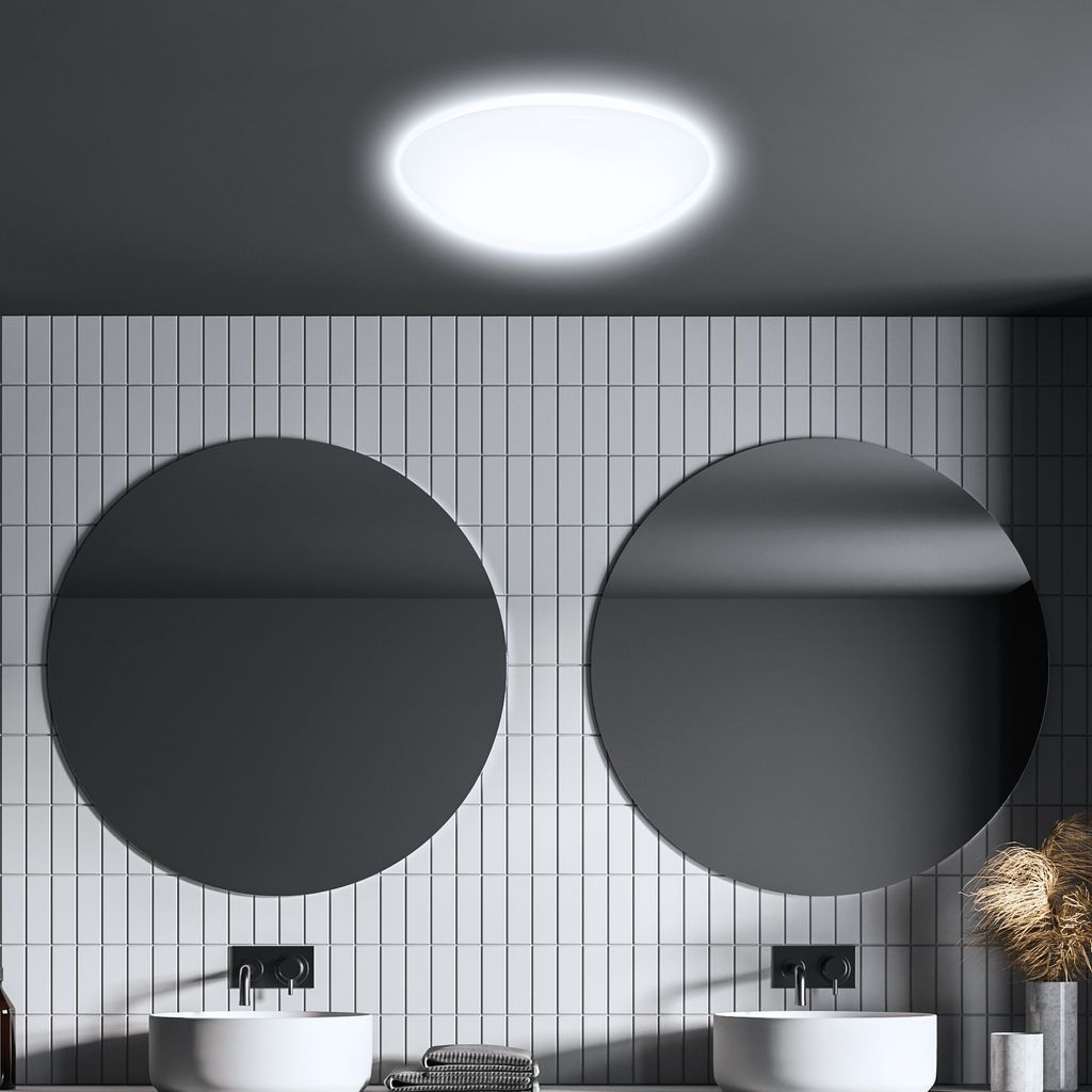 LED Deckenleuchte mit Bewegungsmelder Deckenlampe Sensor Lampe IP44 15W Weiß 6