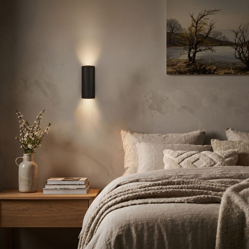 Ida Wandleuchte - Up/Downlight, GU10 Fassung, max. 9W, Schwarz