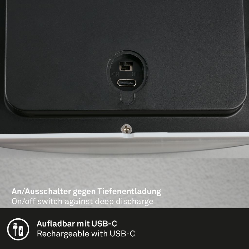 Briloner LED Wandlampe Akku, Touchfunktion, 15 min. Timer, inkl. USB C-Kabel