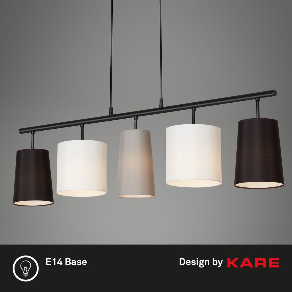 Pendelleuchte Pendellampe 5xE14 Design by Kare schwarz weiß grau Briloner 3