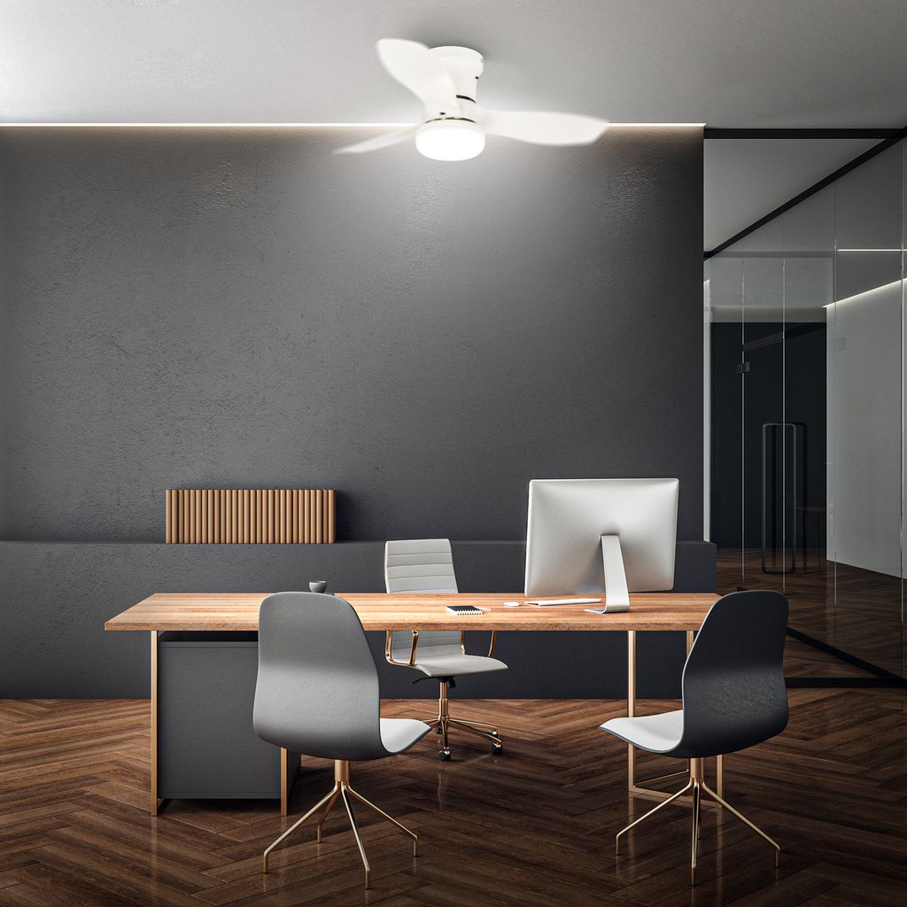 Deckenventilator mit Beleuchtung Fernbedienung Ventilator mit Licht Dimmbar CCT 7