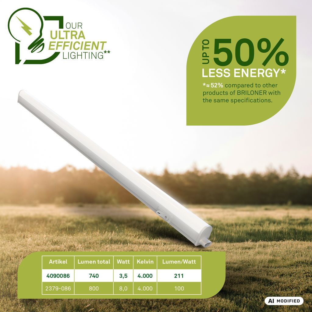Took A Unterbauleuchte 58,5 cm - 3,5W, 740lm, mit EEK A Lichtquelle*, Neutralweiß, LED, Weiß