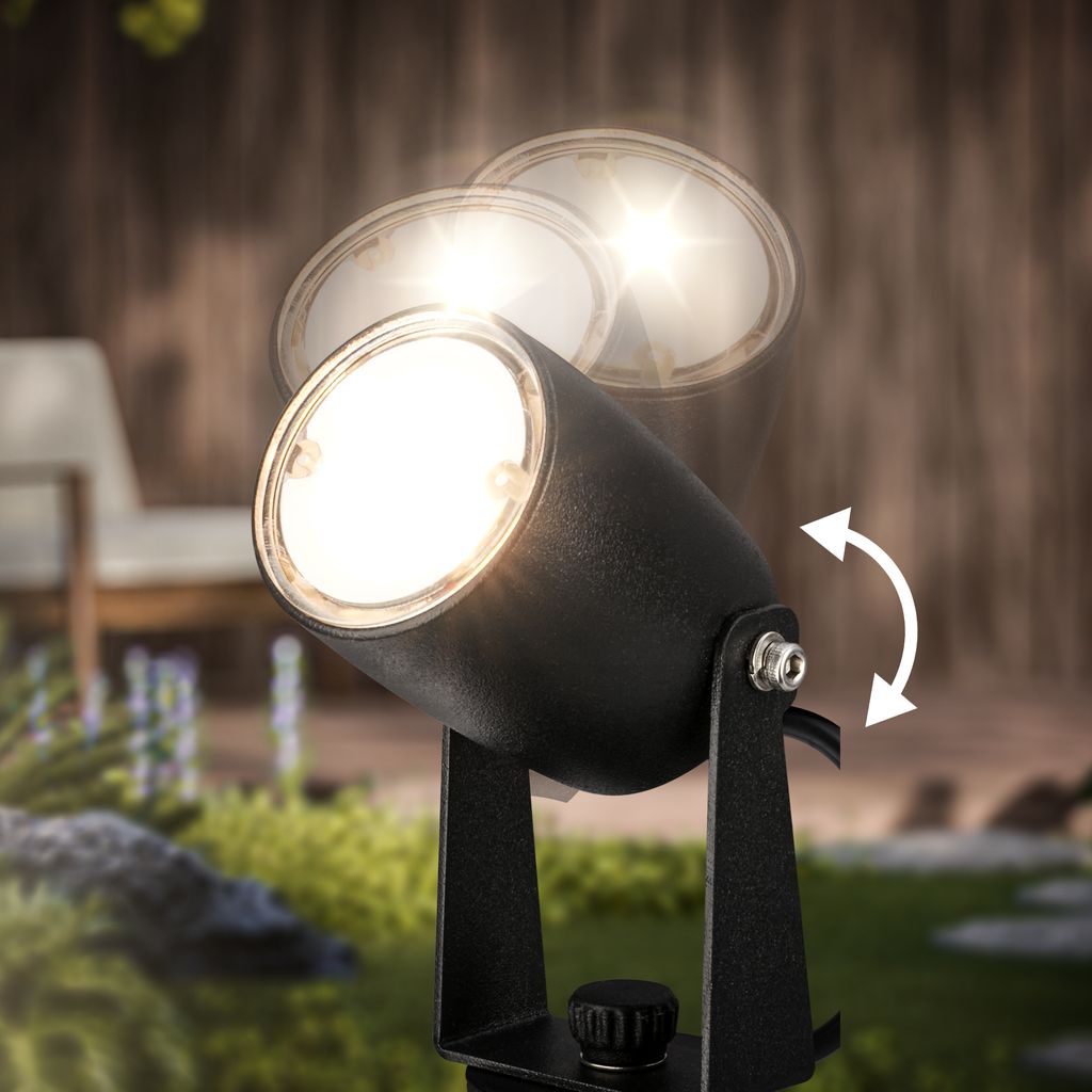 CONNECT TO SHINE Erweiterungsset Iris mit 3er Set LED Gartenstrahler, IP65