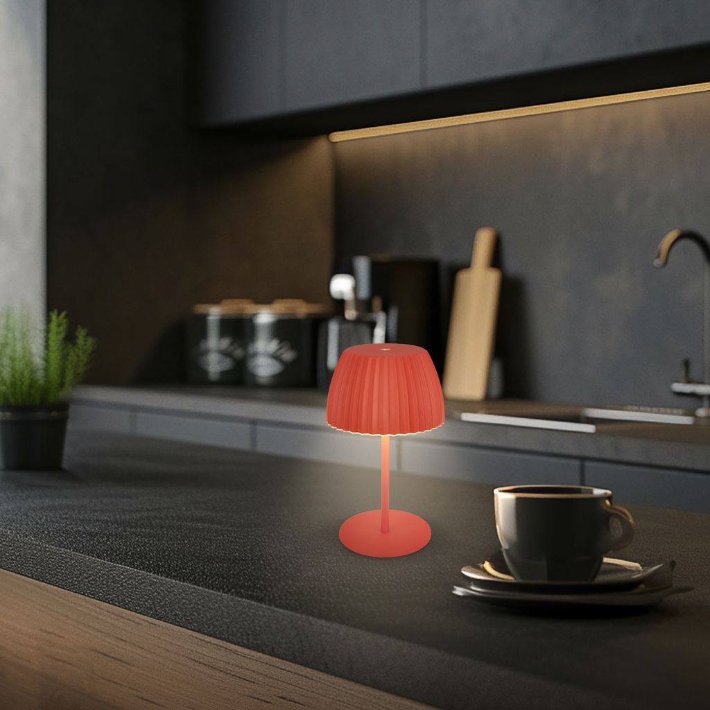 LED Tischlampe Akku LED Tischleuchte Dimmbar Kabellos Touch Aussen/Innen 6