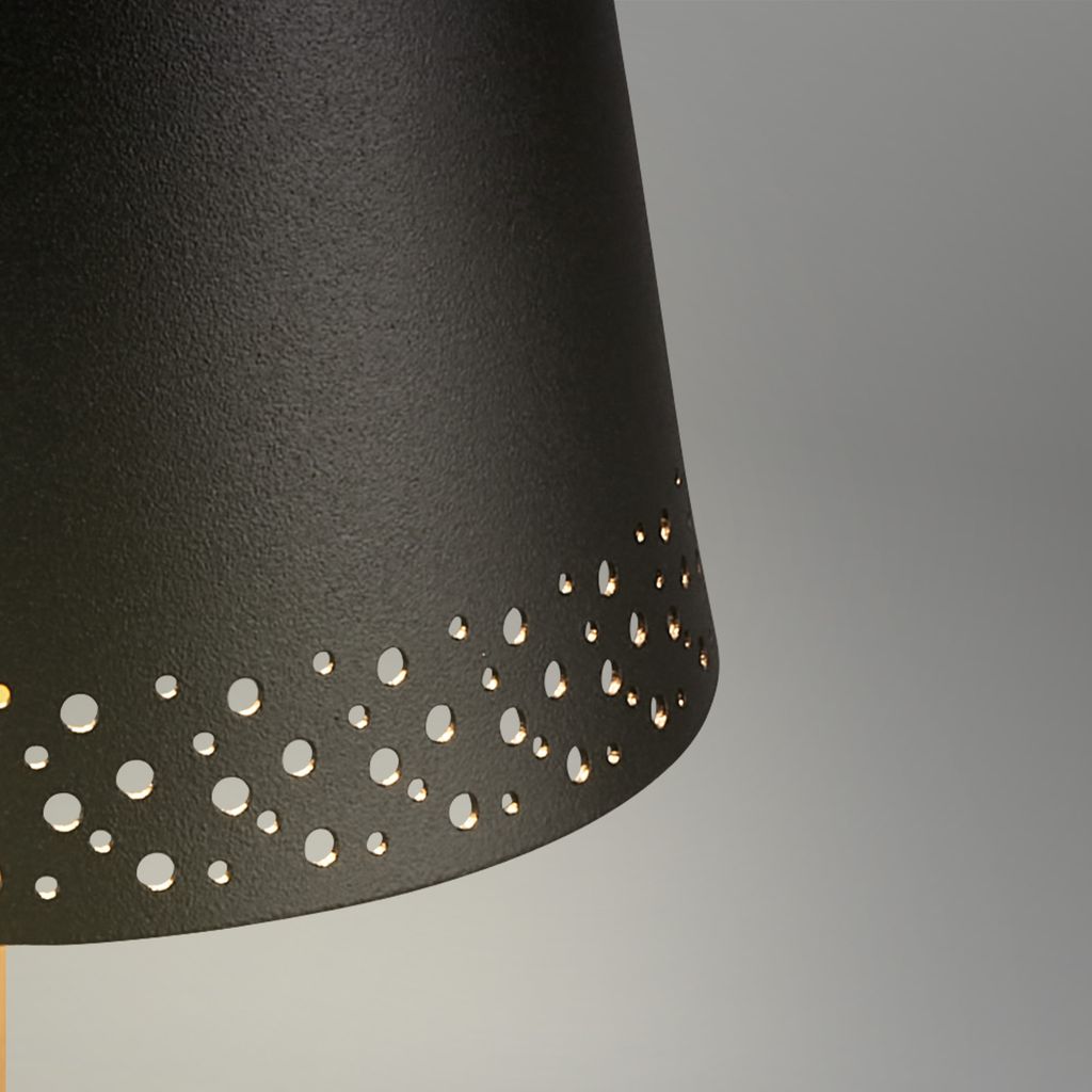 LED cordless table lamp 38 cm 2.6 W 280lm black-wood