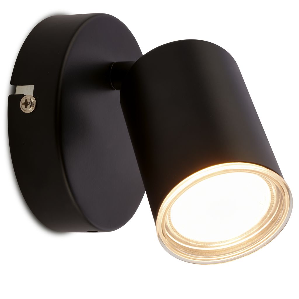 Briloner Nerida Wandlampe - GU10 Fassung, max. 9W, Schwenkbar, IP44, Schwarz