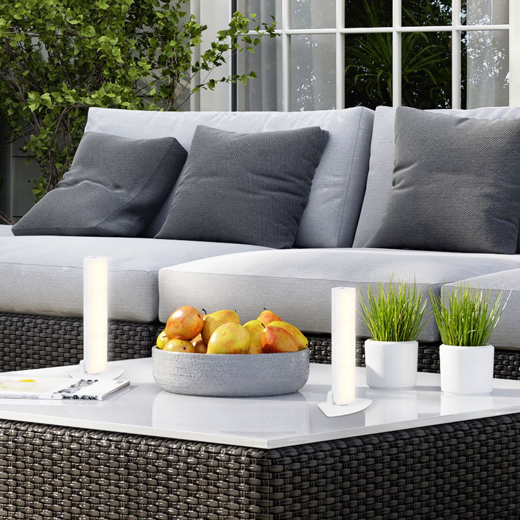 LED Akku-Tischleuchte, 30 cm, Memory, 7W, 700lm, weiß