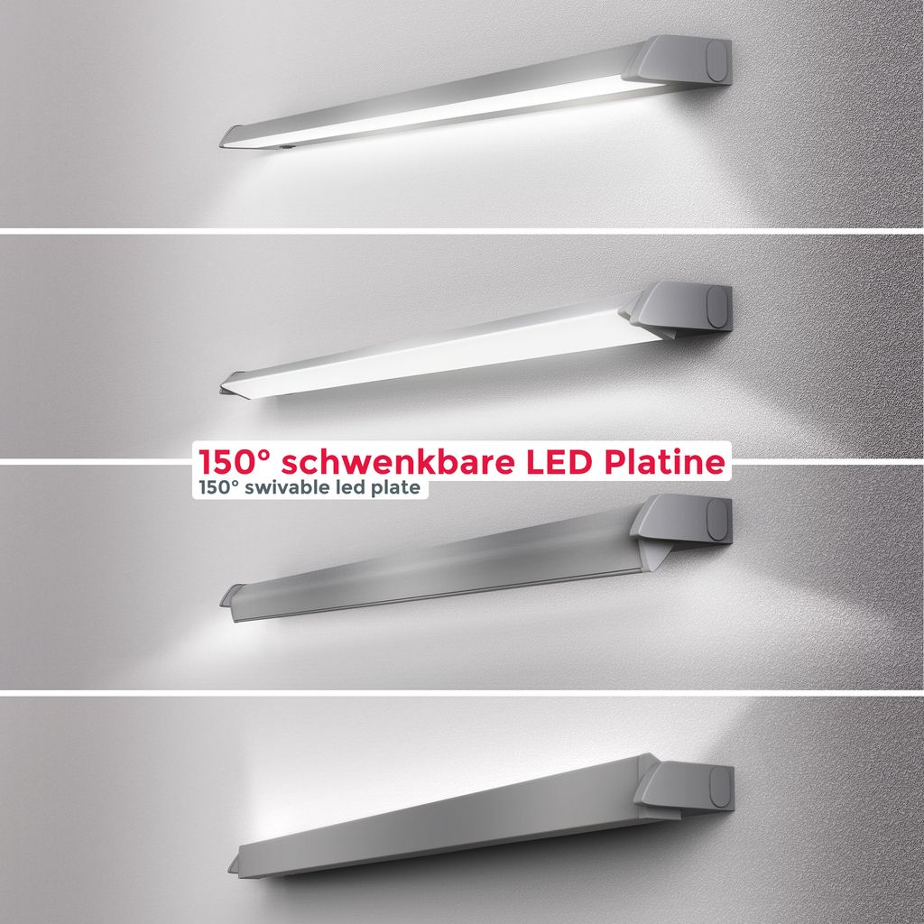 LED Unterbauleuchte - 8,5W, 1000lm, LED, Schalter, Stecker, neutralweiß, weiß