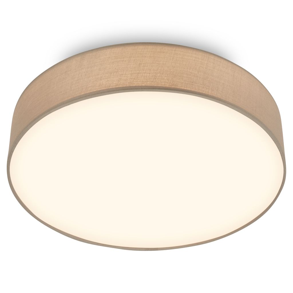 Duck Deckenlampe Ø38 cm - 24W, 2600lm, LED, Warmweiß, Stoffschirm, Taupe