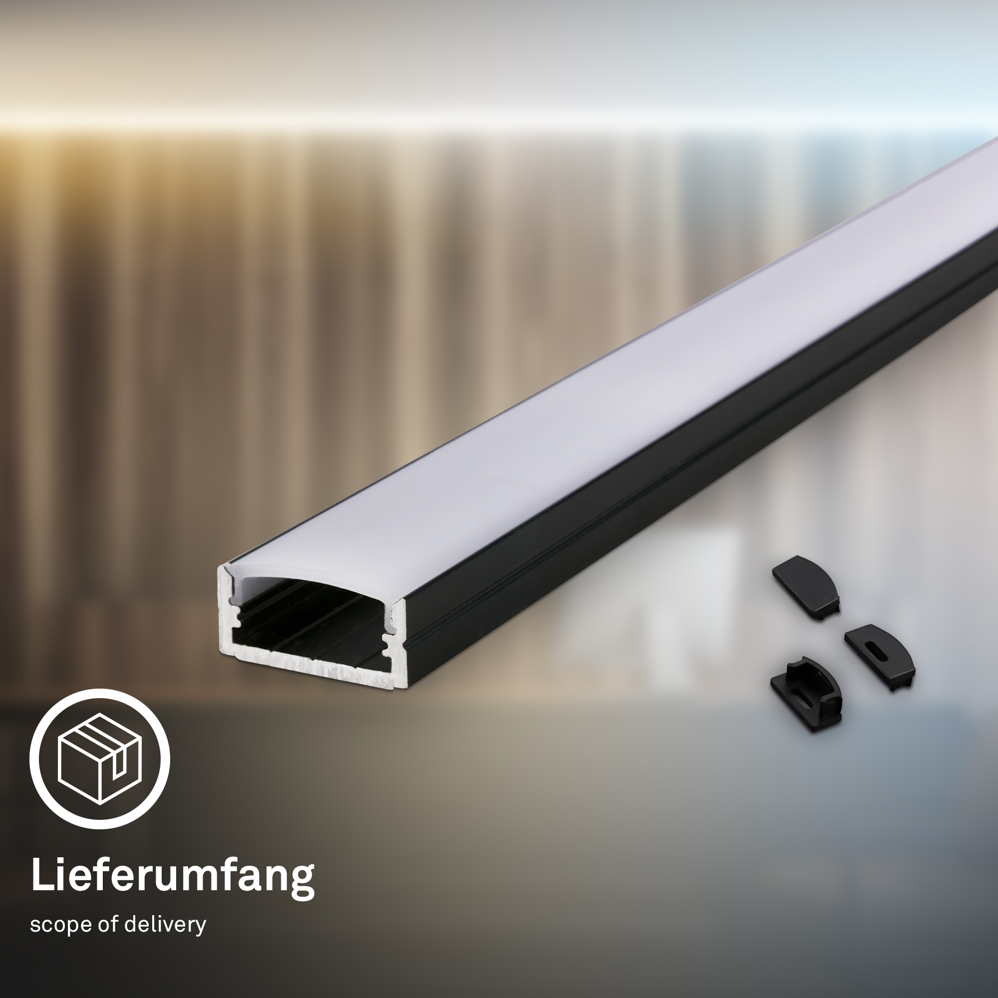 Pimp Your Stripe LED Strip 2m CCT mit FB + Alu-Profil schwarz 8