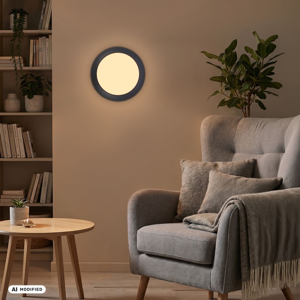 Solea Deckenlampe Ø46 cm - 18W, 2800lm, LED, Dimmbar, Fernbedienung, CCT, Anthrazit