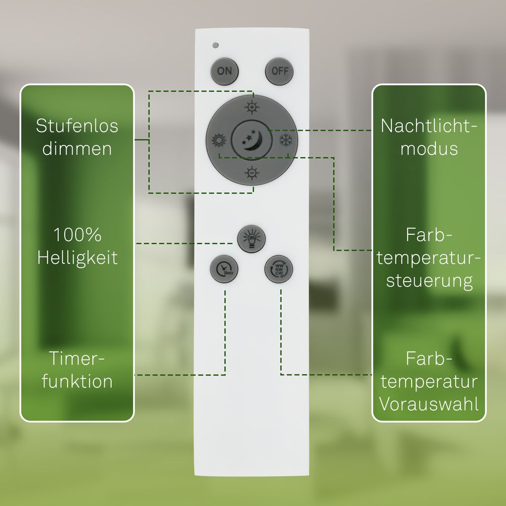 Verb A Deckenlampe Ø38 cm - mit EEK A Lichtquelle*, Dimmbar, Fernbedienung, CCT, Weiß