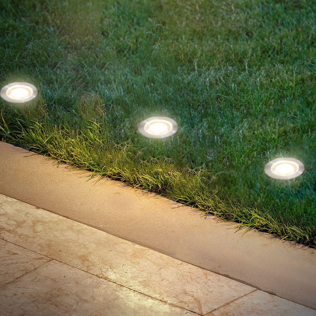 CONNECT TO SHINE Starterset Kebony mit 3er Set LED Bodeneinbaustrahler. IP67 9