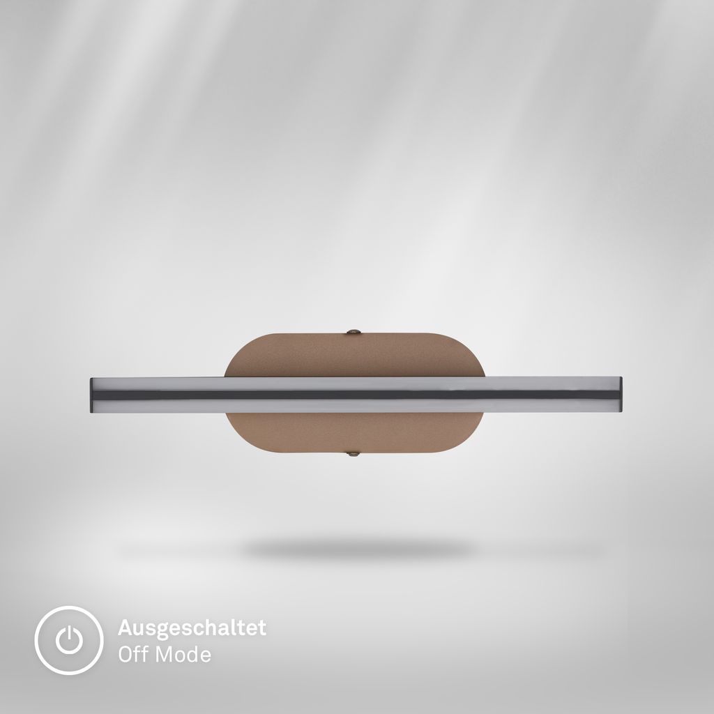 Ruth Wandlampe - 7W, 600lm, LED, Warmweiß, Anthrazit-Bronze Metallic