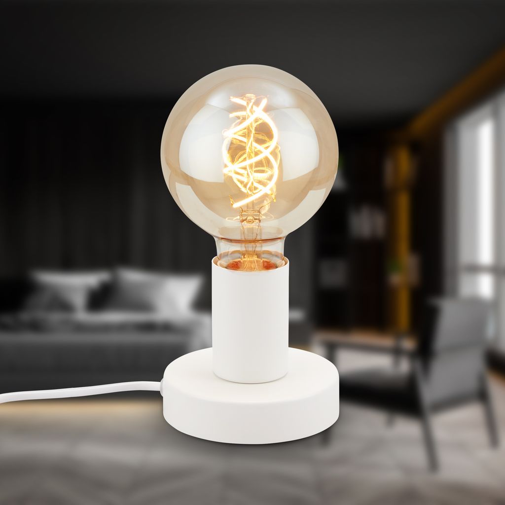 Tischleuchte BRILONER LEUCHTEN TEEPU. 10 W. IP20. weiß. Metall. exkl. 1x E27. Ø 10 cm 1