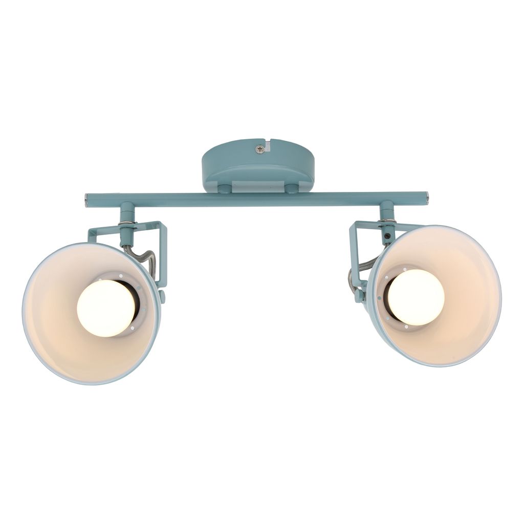 Deckenleuchte Deckenspots dreh- &schwenkbar 40W 2xE14 mint Metall Briloner 6