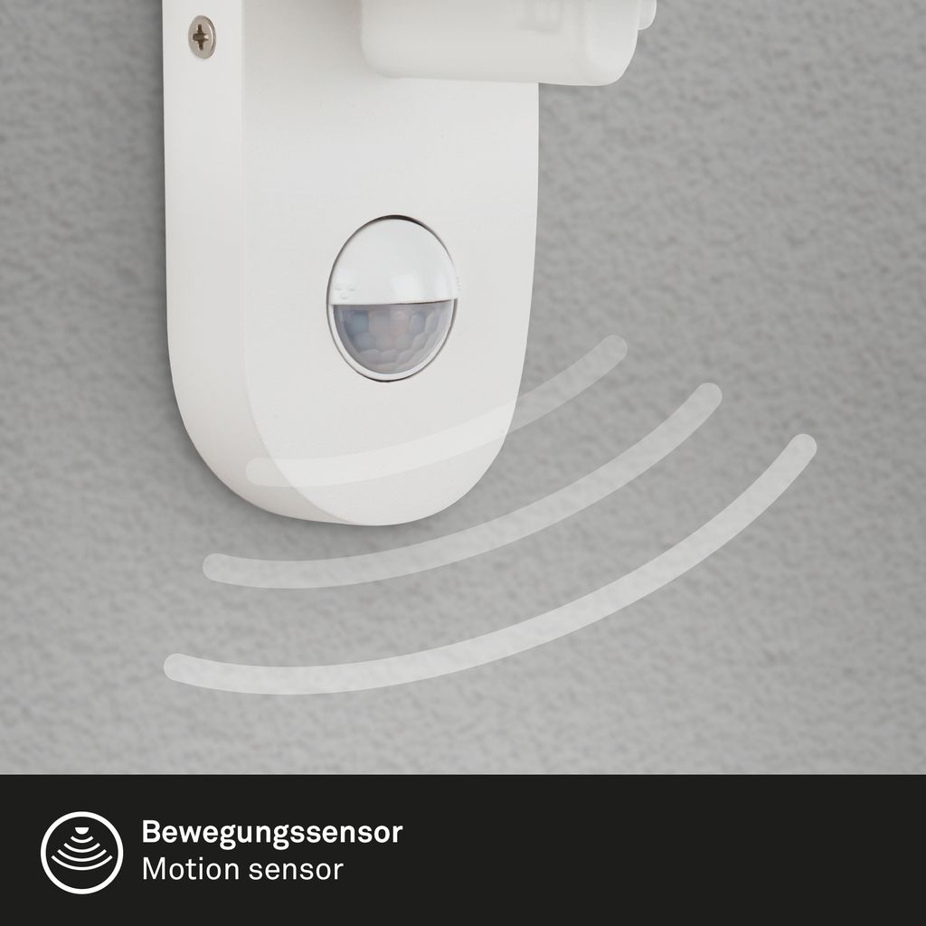 Außenleuchte, Sensor, weiß, 1x E27 exkl