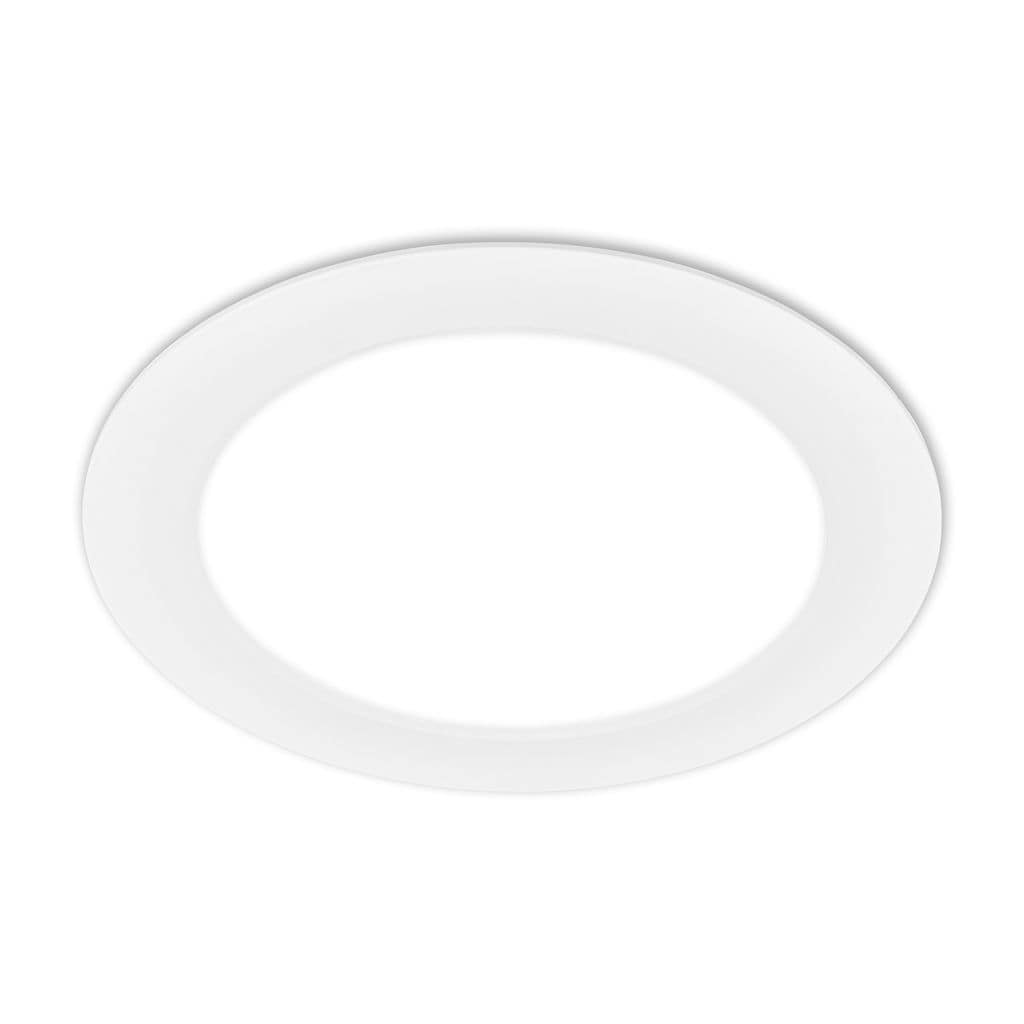 LED Einbaustrahler Ø220 mm, flach, 18W, 230V, 18W, Neutralweiß, Weiß