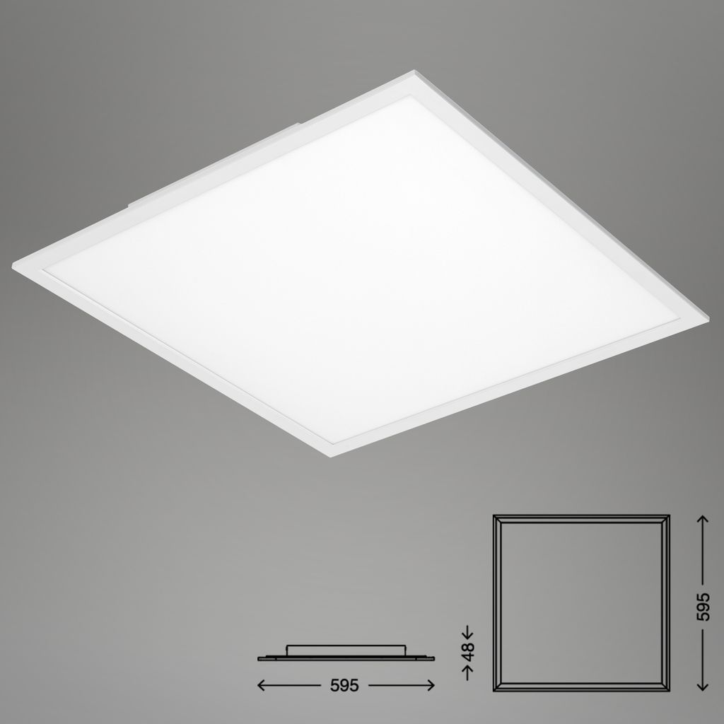 LED Panel dimmbar CCT Fernbedienung Memoryfunktion Kunststoff 36W weiß Briloner 4