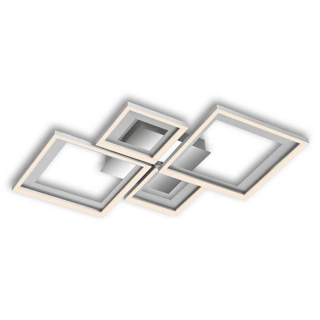 LED Deckenleuchte, 53 cm, LED-Platine, 24 W, 120 lm, alu-chrom