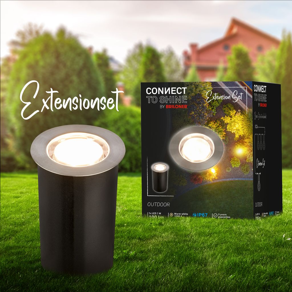 Connect to Shine Erweiterung Tilia Bodeneinbaustrahler - 1W, 100lm, LED, Warmweiß, Edelstahl