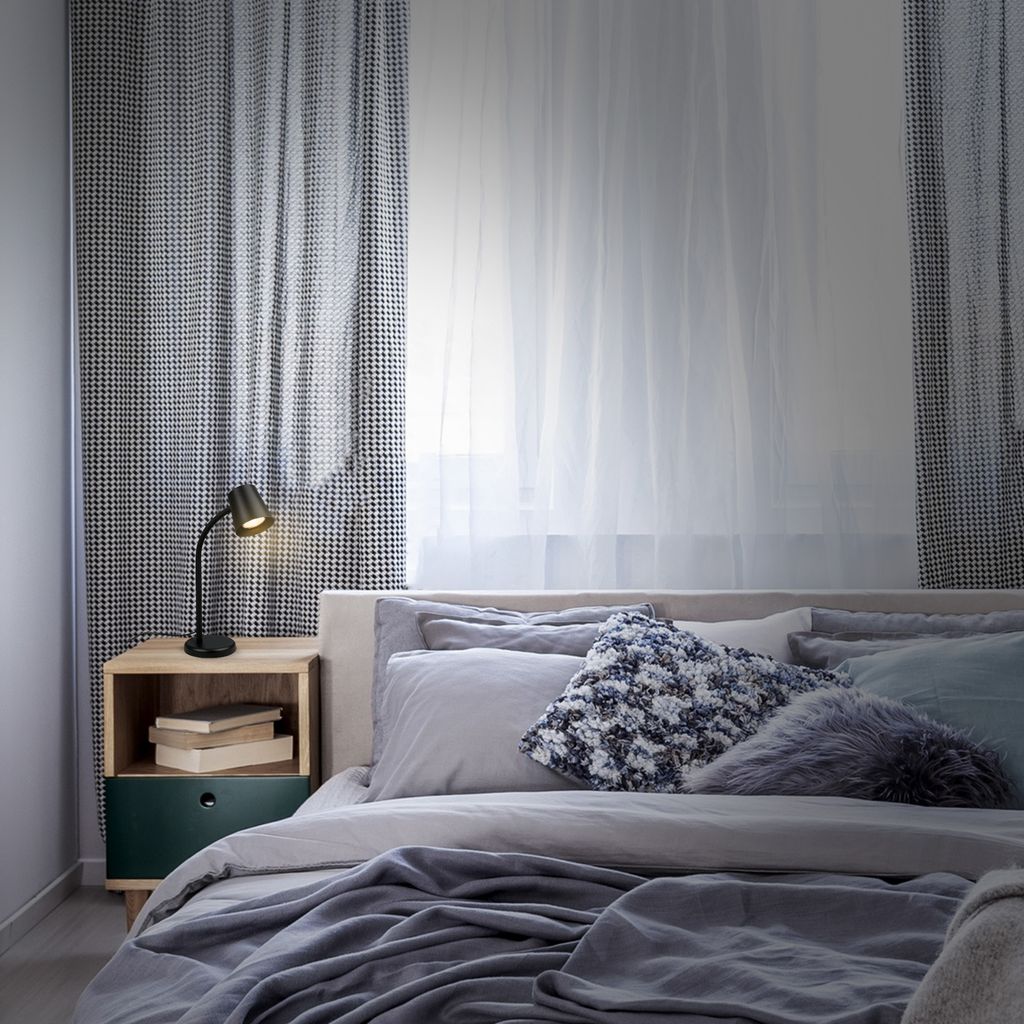 Briloner Leuchten SKRIVA Tischleuchte 1x GU10 Dimmbar Metall Schwarz 7