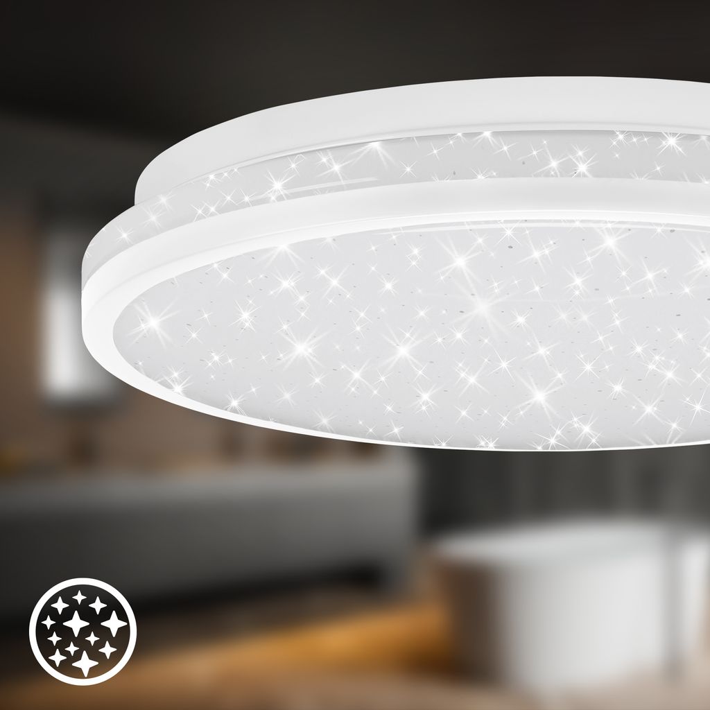 Acorbus White Deckenlampe Ø28 cm - 15W, 1800lm, LED, Sternenhimmel, IP44, Weiß