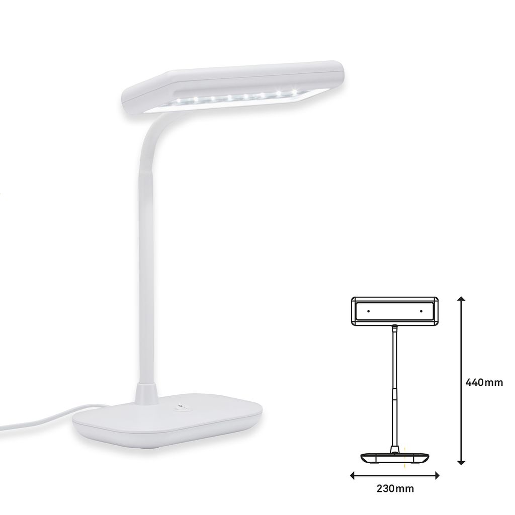 LED Tischleuchte, 44 cm, 7,5 W, Weiß