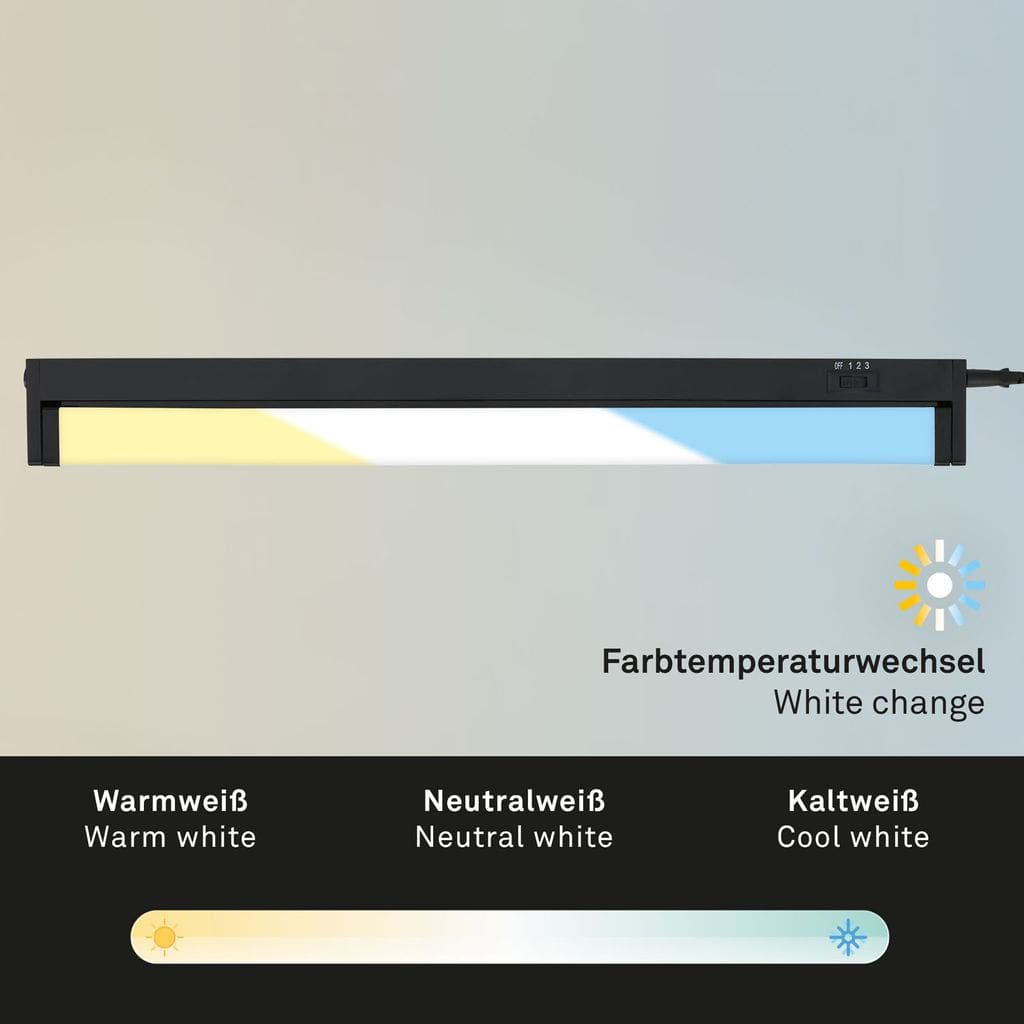 LED Unterbauleuchte 54,5 cm 6W 800lm schwarz