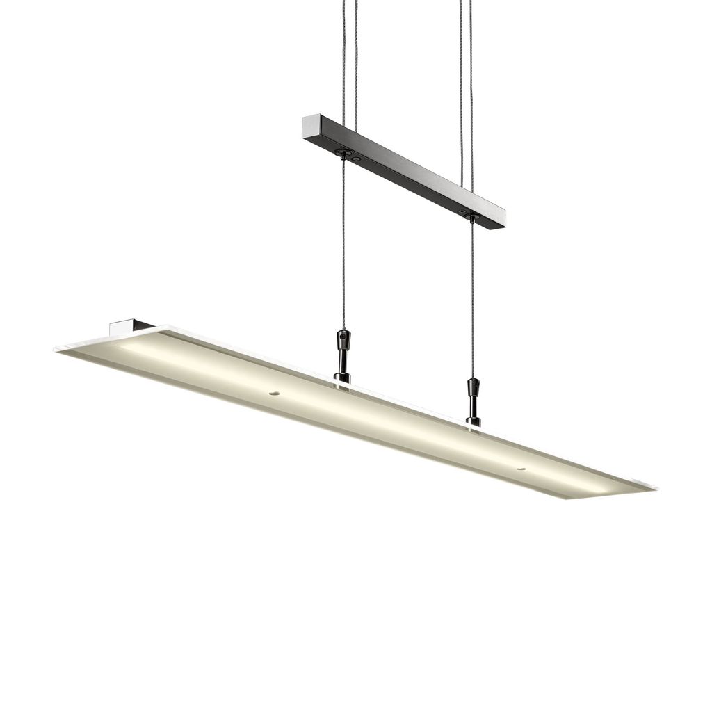 Pendelleuchte - 16W, 1750lm, LED, höhenverstellbar, dimmbar, warmweiß, matt-nickel