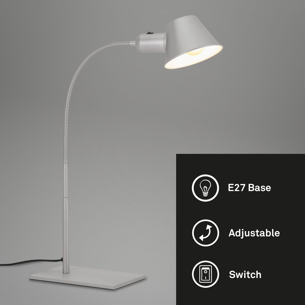 Lampada da tavolo 65 cm 1x exkl. E27 10W cromo