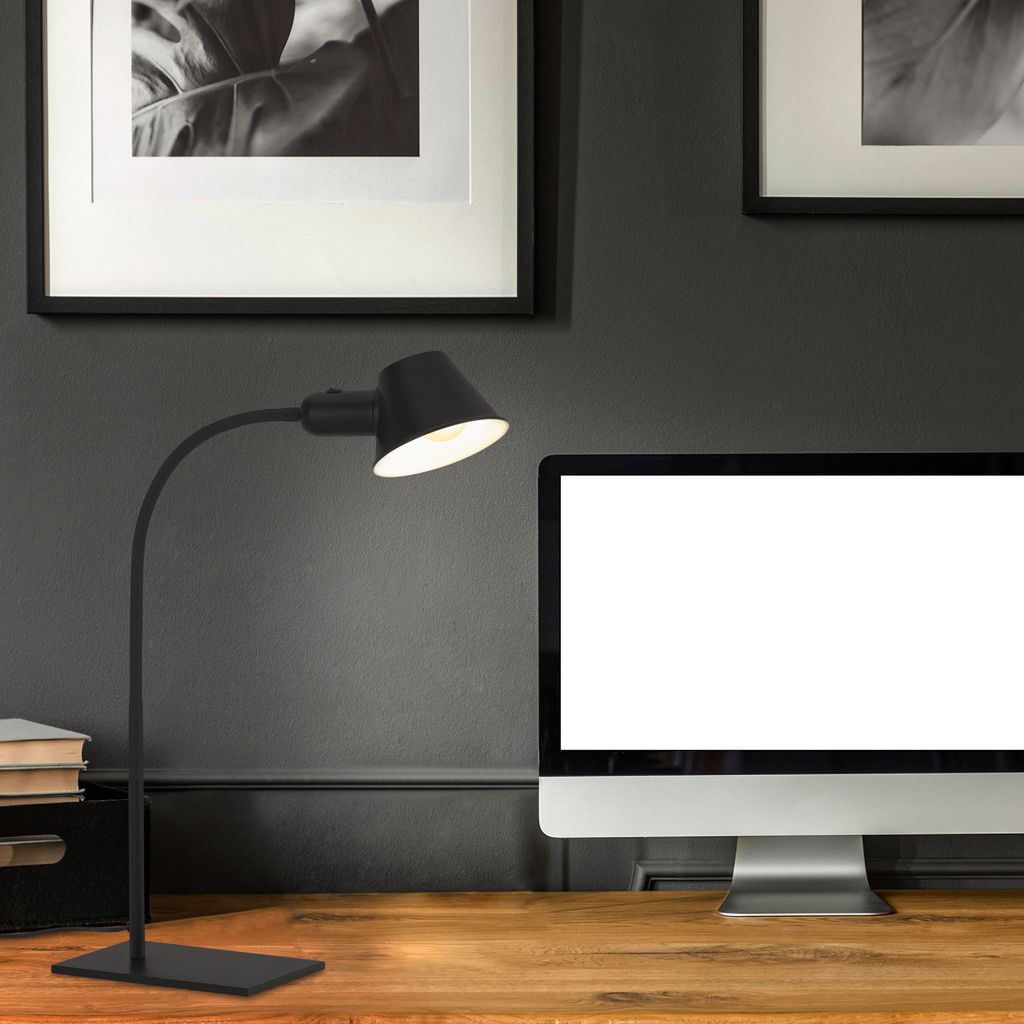 Lampada da tavolo 65 cm 1x exkl. E27 10W nero