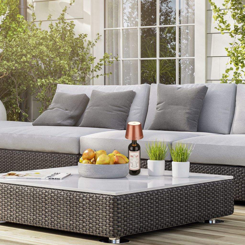 LED Akku-Flaschenlicht.kupfer-matt. LED-Modul/2.6W 6