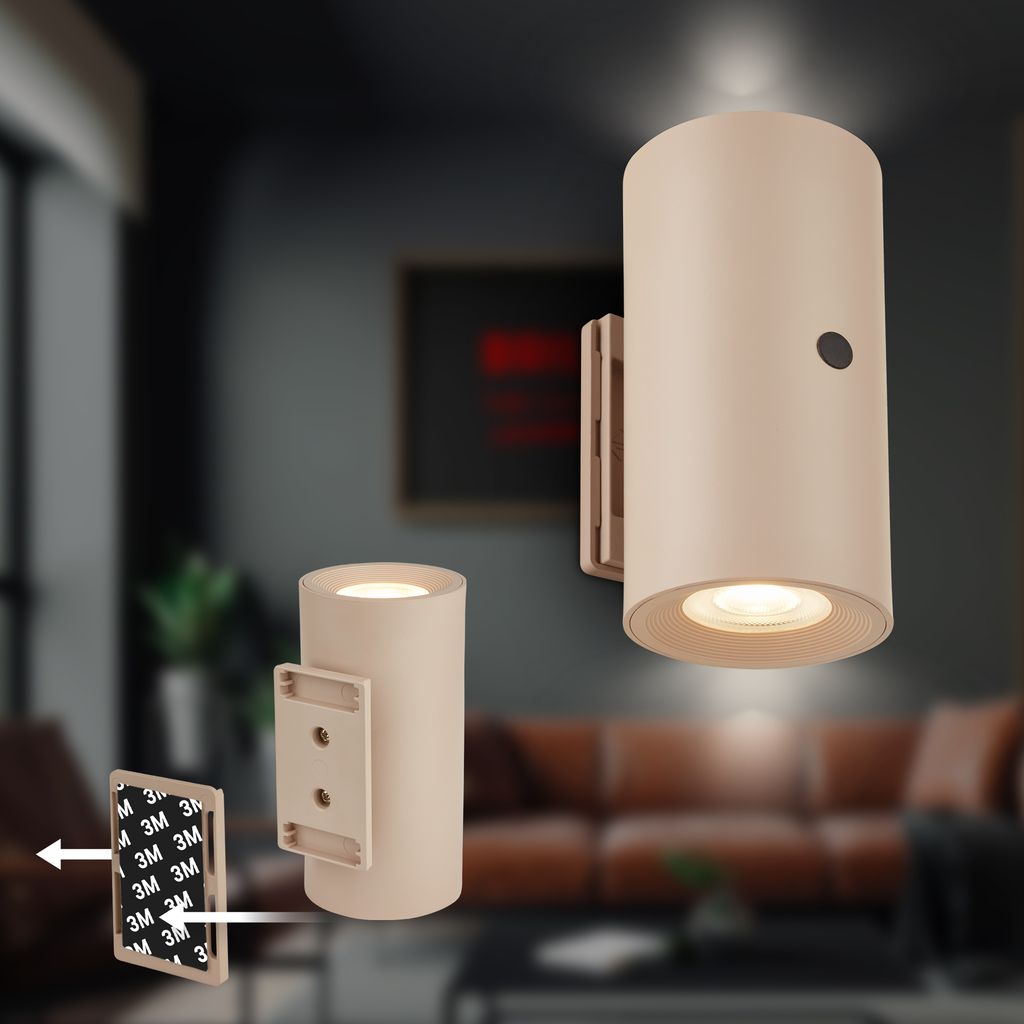 LED Wandleuchte Wandlampe ohne Stromanschluss Bewegungsmelder Akku ohne Bohren 10