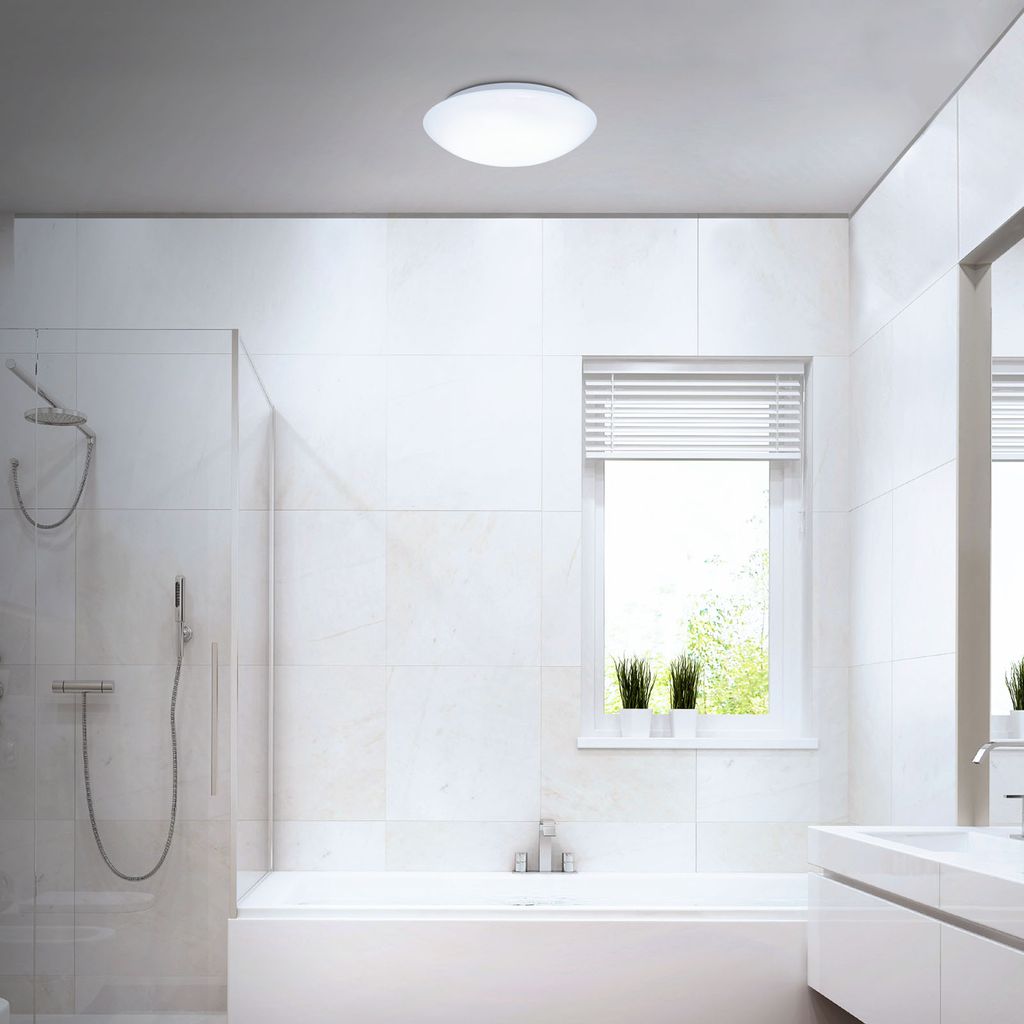 LED Deckenleuchte mit Bewegungsmelder Deckenlampe Sensor Lampe IP44 15W Weiß 2