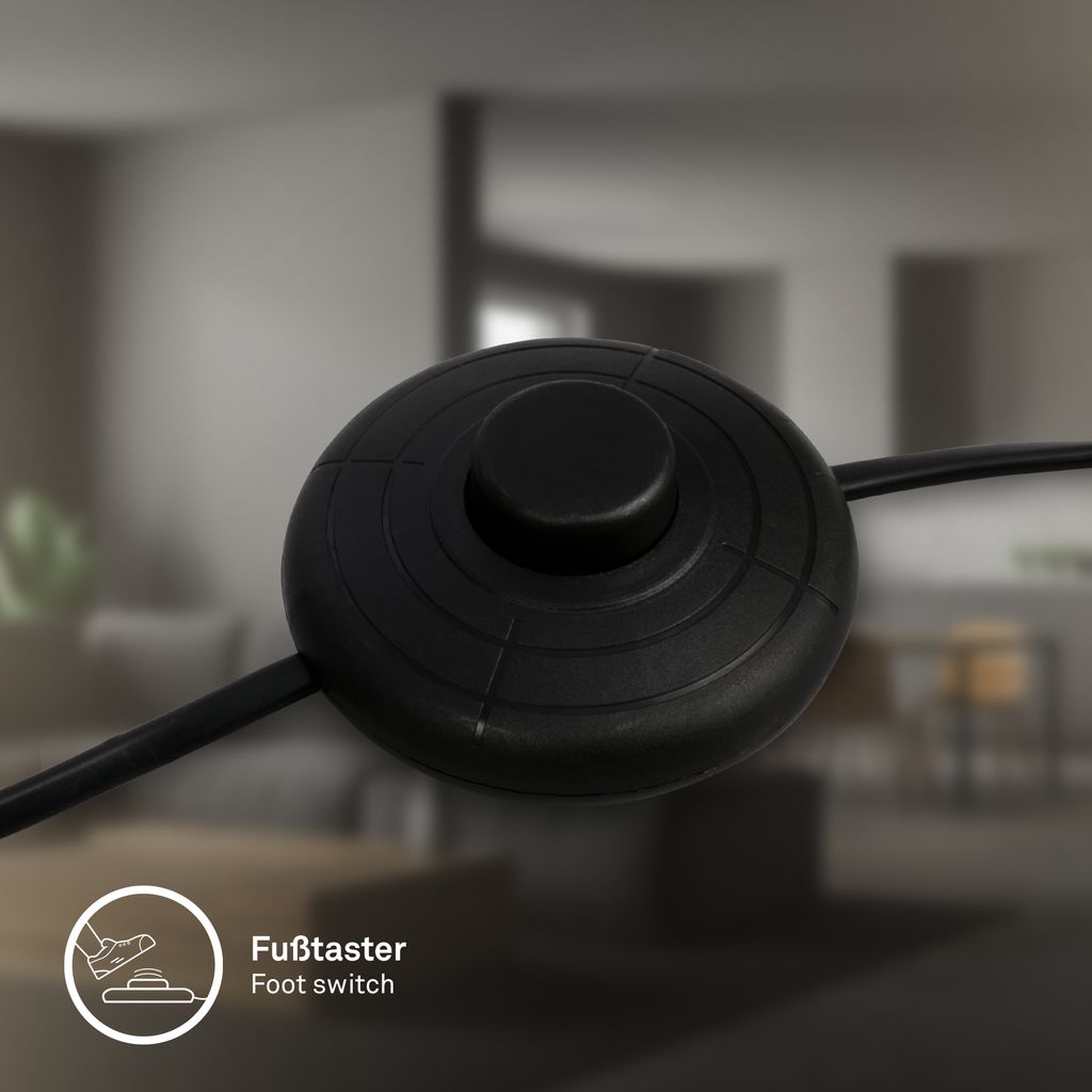 Ida Stehlampe - Schalter, Schwenkbar, GU10 Fassung, max. 9W, Schwarz