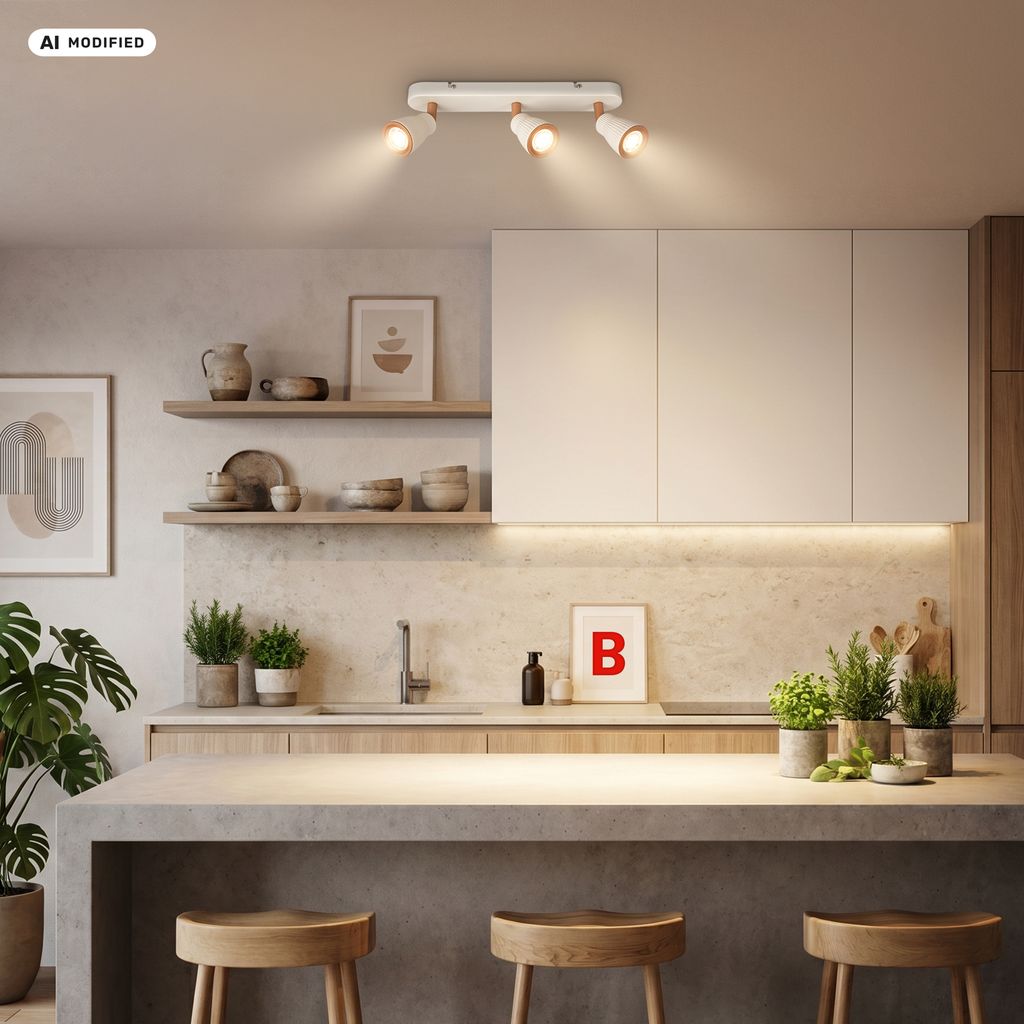 Riff Deckenstrahler 35 cm - 10,5W, 1200lm, LED, Schwenkbar, Warm Grey-Coffee