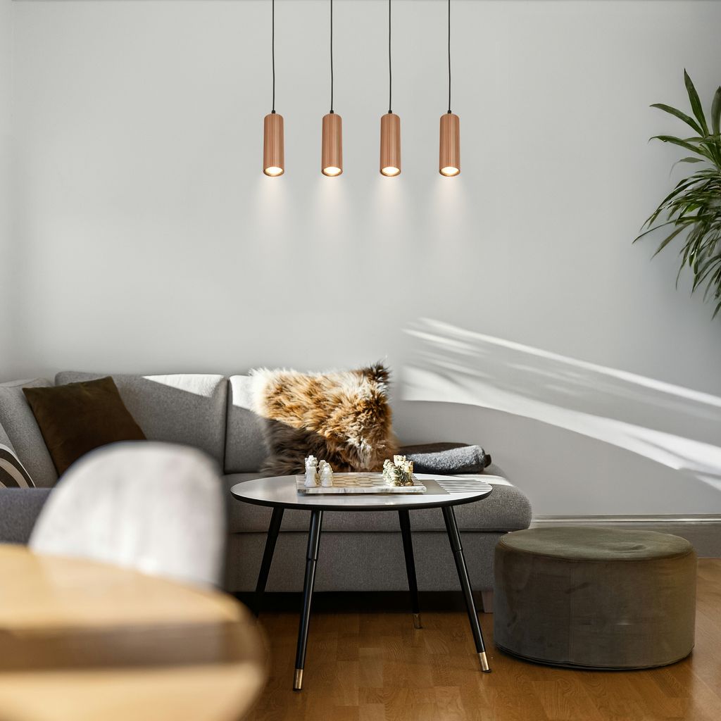 Ida Pendant Light - GU10 Socket, Max. 9W, Height-Adjustable, Coffee-Warm Grey