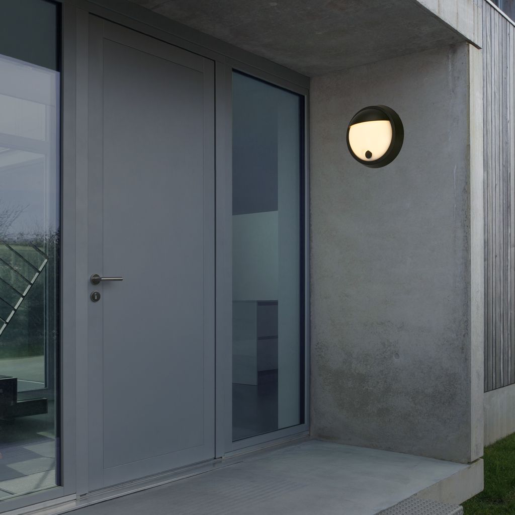 Puni LED Wandleuchte Aussen, Akku, Touchdimmer 3 stufig, Timer, Schwarz