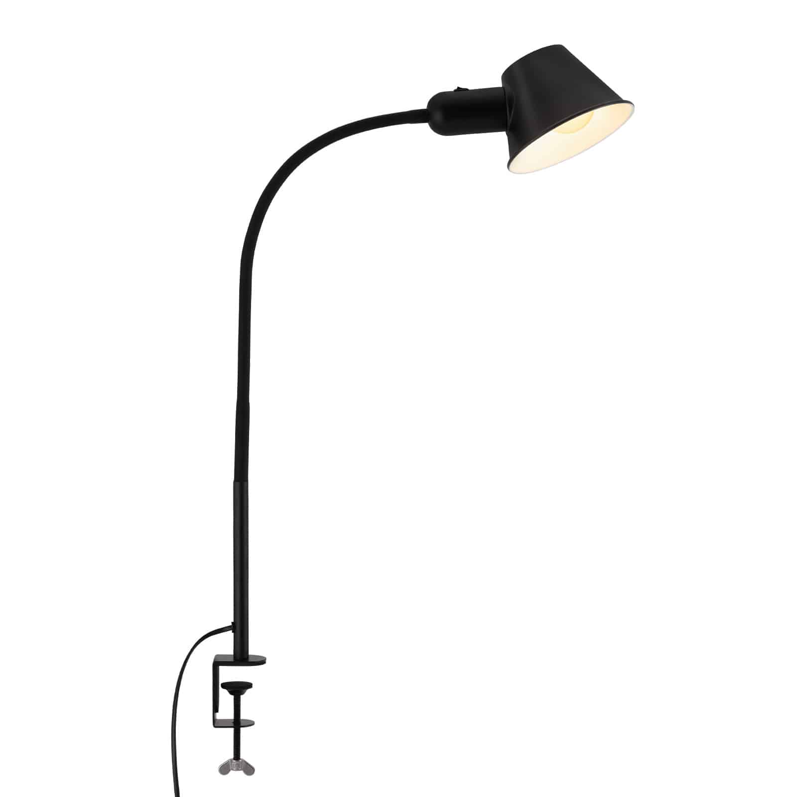 Lampe à pince Ø 14 cm 1x exkl. E27 10W noir