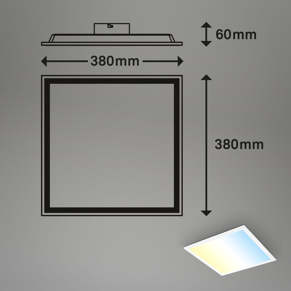 CCT LED Panel 38 cm 21 Watt 2200lm weiß