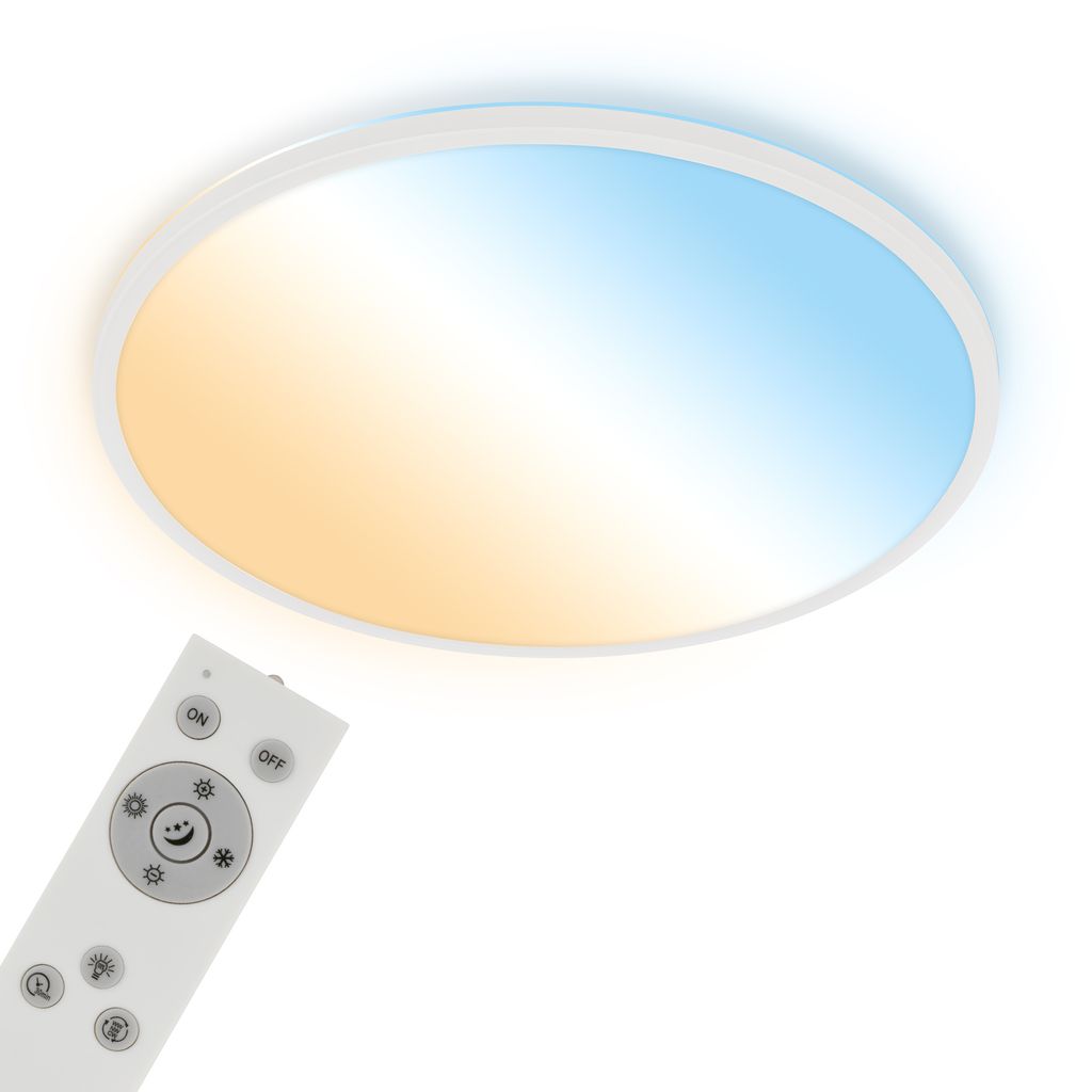 Slim LED Panel Ø58 cm - 45W, 6000lm, CCT, Fernbedienung, Dimmbar, Weiß