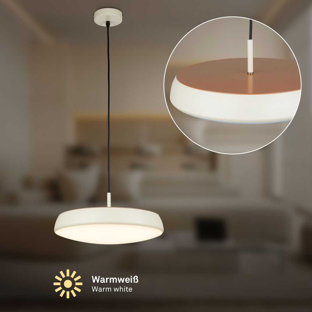 Nala Pendelleuchte - 14,5W, 1800lm, LED, Warmweiß, Warm Grey-Coffee