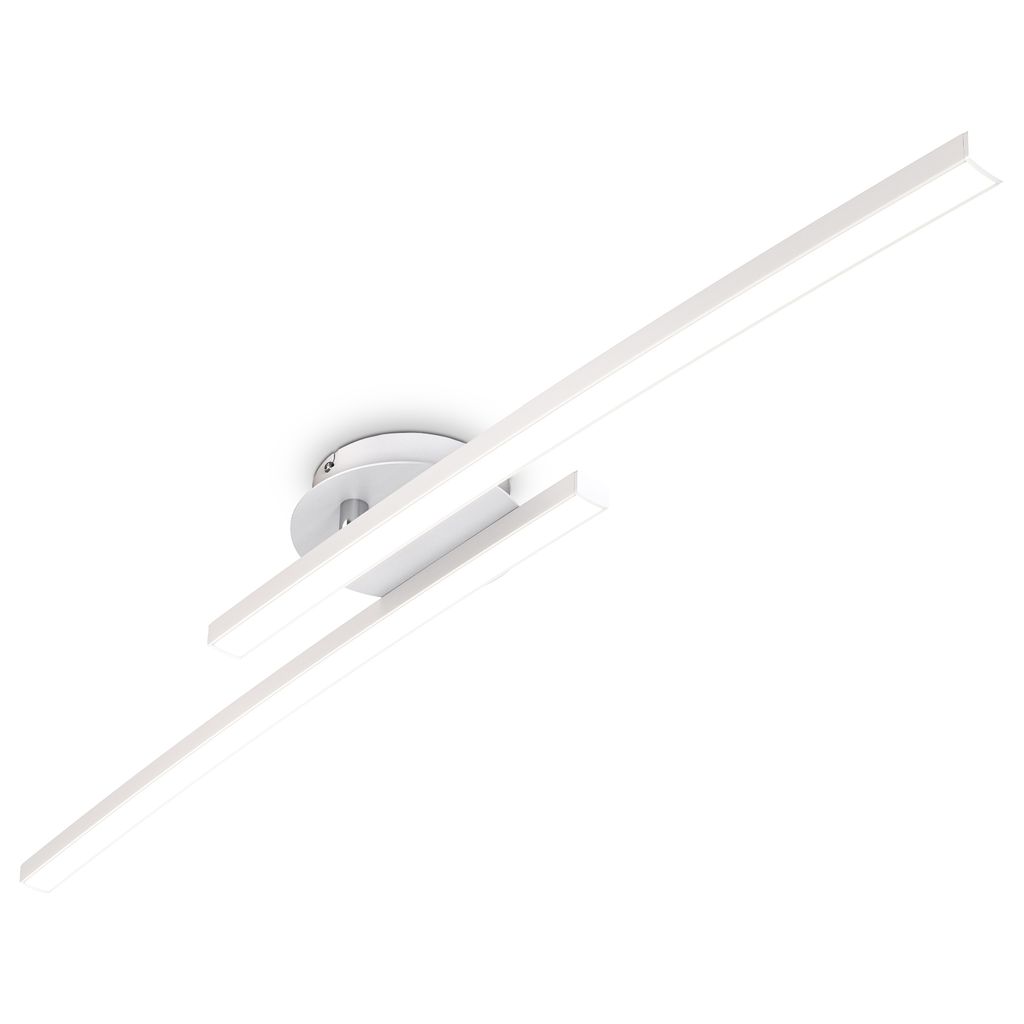 Deckenlampe 57,5x12 cm - 12W, 1300lm, LED, warmweiß, weiß
