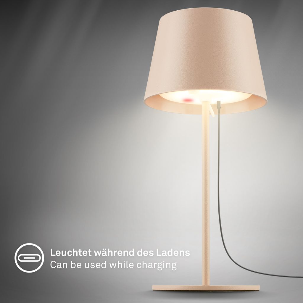 Nivo Tischlampe - 1,2W, 120lm, Kabellos, LED, Touch, Dimmbar, Beige