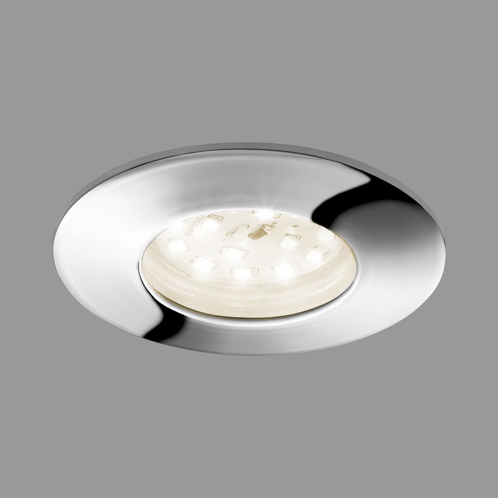LED Einbauleuchte, Ø 7,5 cm, Chrom