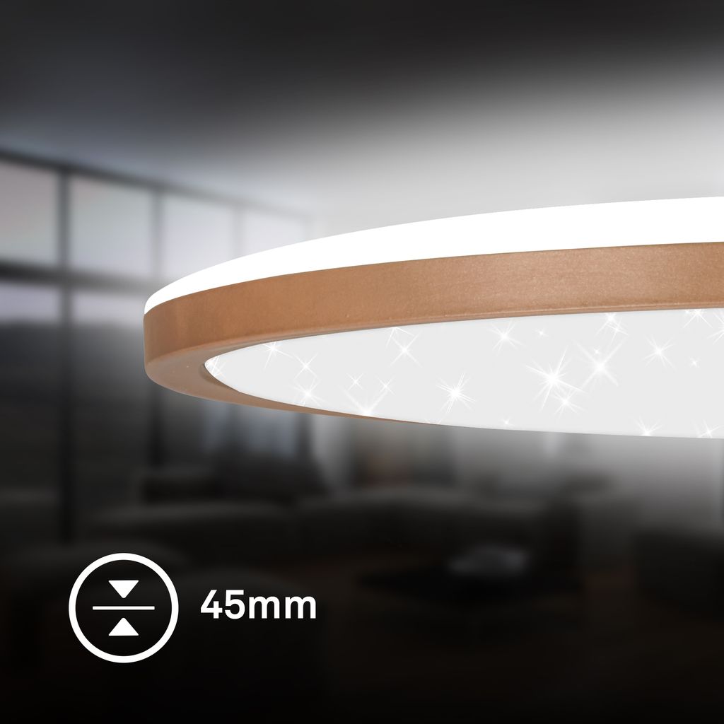 Slim LED Panel Ø37,5 cm - 22W, 3000lm, Sternenhimmel, Neutralweiß, Coffee